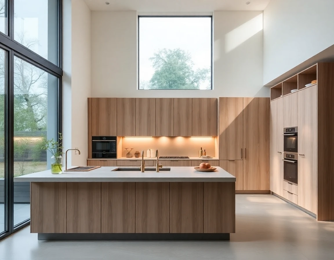 Minimal oak kitchen
